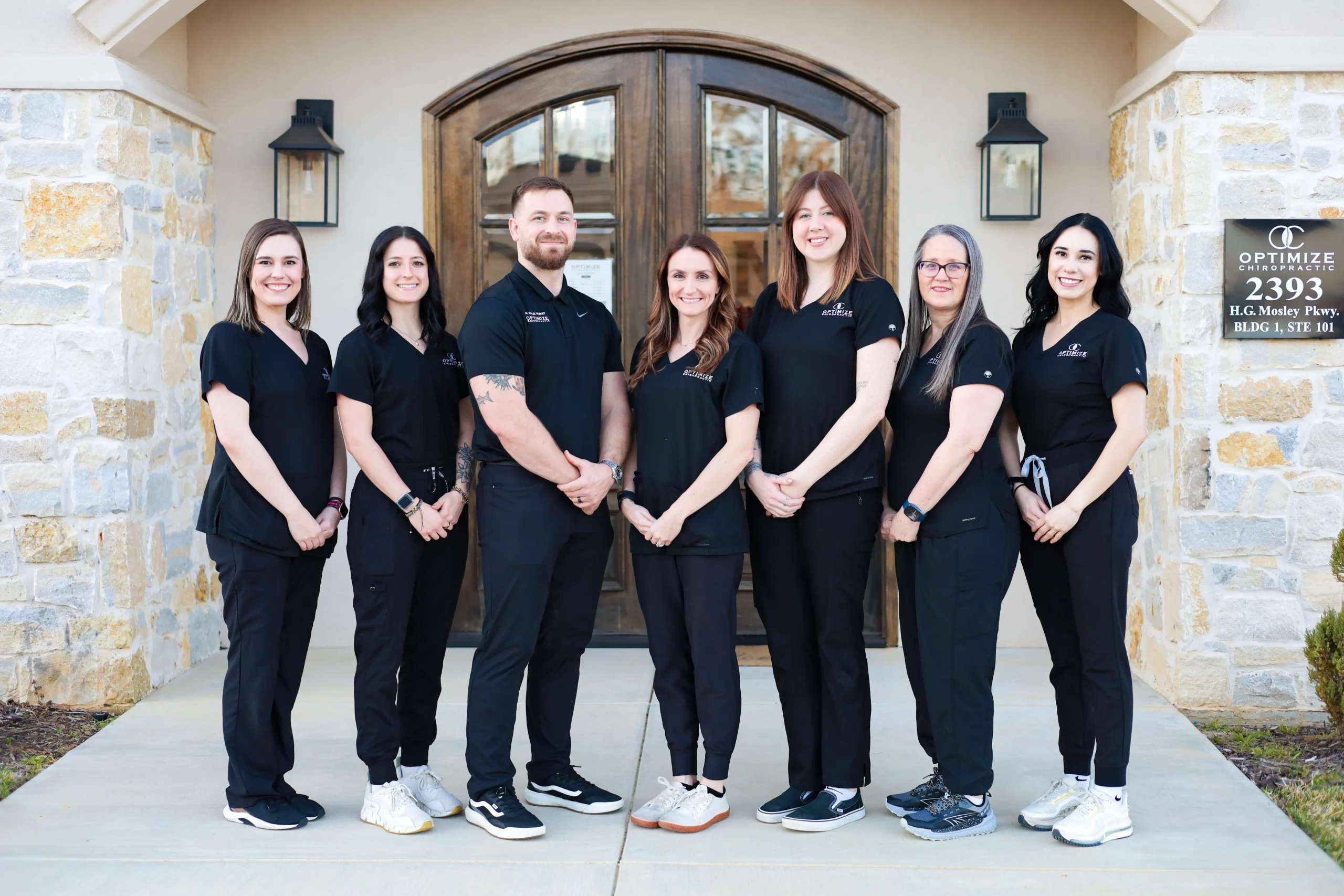 The Optimize Chiropractic team outside the Longview clinic